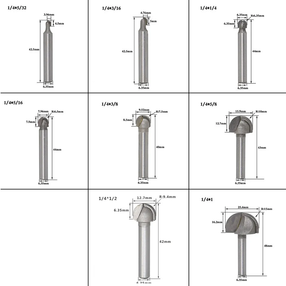قطع اليدdrail راوتر بت عالية الدقة قاطعة المطحنة 1/2 "1/4" عرقوب 2 الناي لآلة الطحن باستخدام الحاسب الآلي قاع مستدير