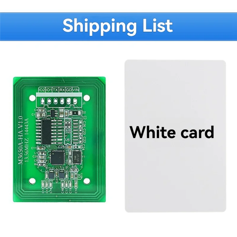A69Z M3650A-HA RFID Reader Writer 13.56Mhz IC Card Reader UART TTL 3.3-5V RFID Tag Reader F08 S50 S70 Card Reader Module