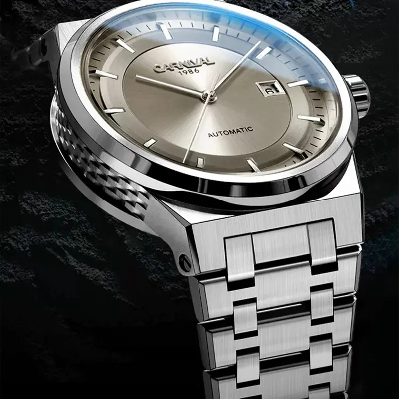 

Montre Homme CARNIVAL механические деловые часы для мужчин, брендовые роскошные автоматические наручные часы 50 м, водонепроницаемые, 2025 Reloj Hombre