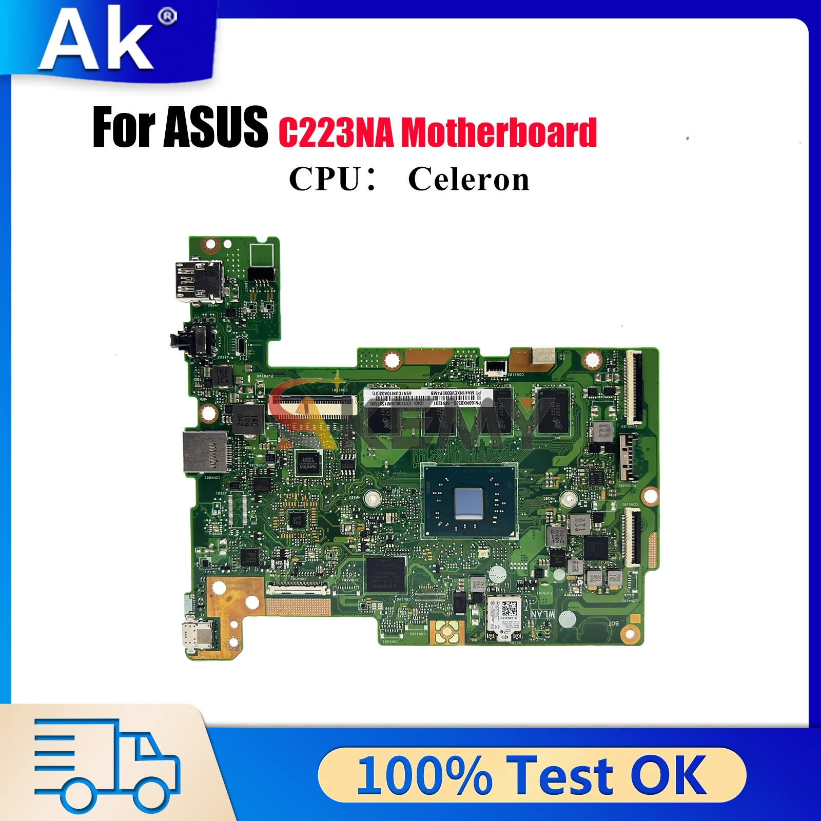 

C223NA Материнская плата для ноутбука ASUS Chromebook C223N C223NA Материнская плата для ноутбука с процессором Celeron 100% тестирование ОК быстрая доставка stk