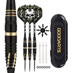 3 Pack 24g Pure Copper Darts Indoor Darts Game Plastic Storage Box Professional Steel Tip Darts with Aluminum Shaft