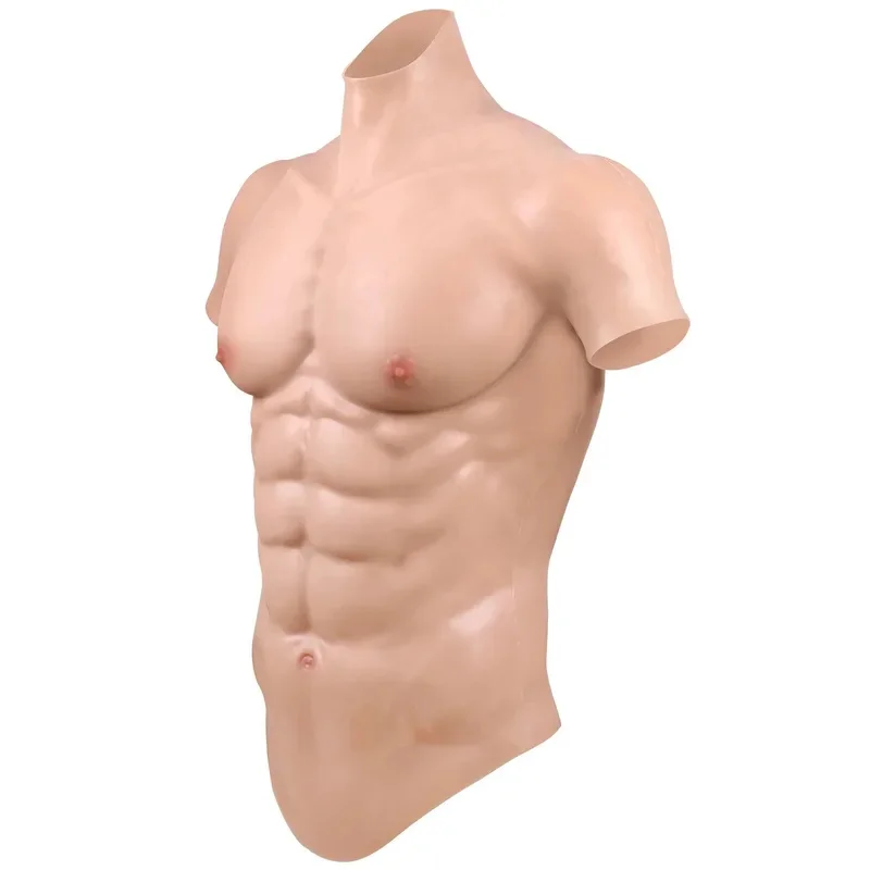 25COSNew اليدوية سيليكون العضلات الذكور الصدر سترة عضلات البطن عضلات واقعية ل تأثيري المتحولين جنسيا #3