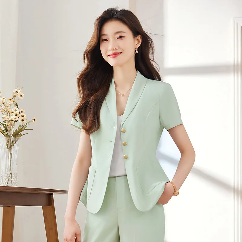 

Formal Professional Business Suits with Pants and Jackets Coat Female Pantsuits Career Interview Outfits Blazers Trousers Set