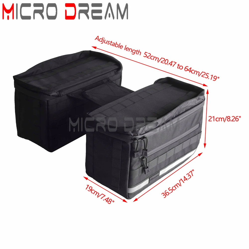 Motorcycle Essential Saddlebag Escape Bags T-bar Handlebar Bag Toolbag For Harley Honda Softail Dyna Sportster FLHX Street Glide