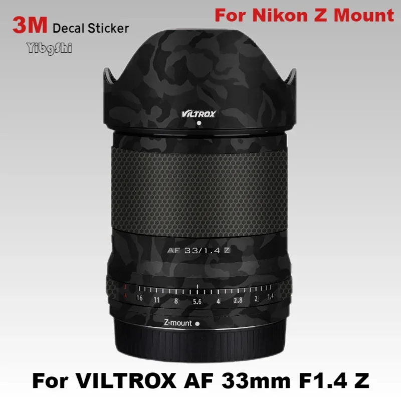 

For VILTROX AF 33mm F1.4 Z Decal Skin Vinyl Wrap Film Camera Lens Body Protective Sticker Protector Coat For Nikon Mount