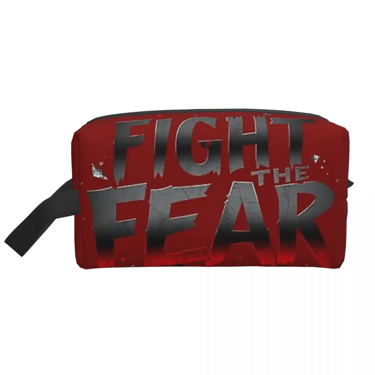 FIGHT THE FEAR Makeup Bag for Women Travel Cosmetic Organizer Storage Toiletry Bags