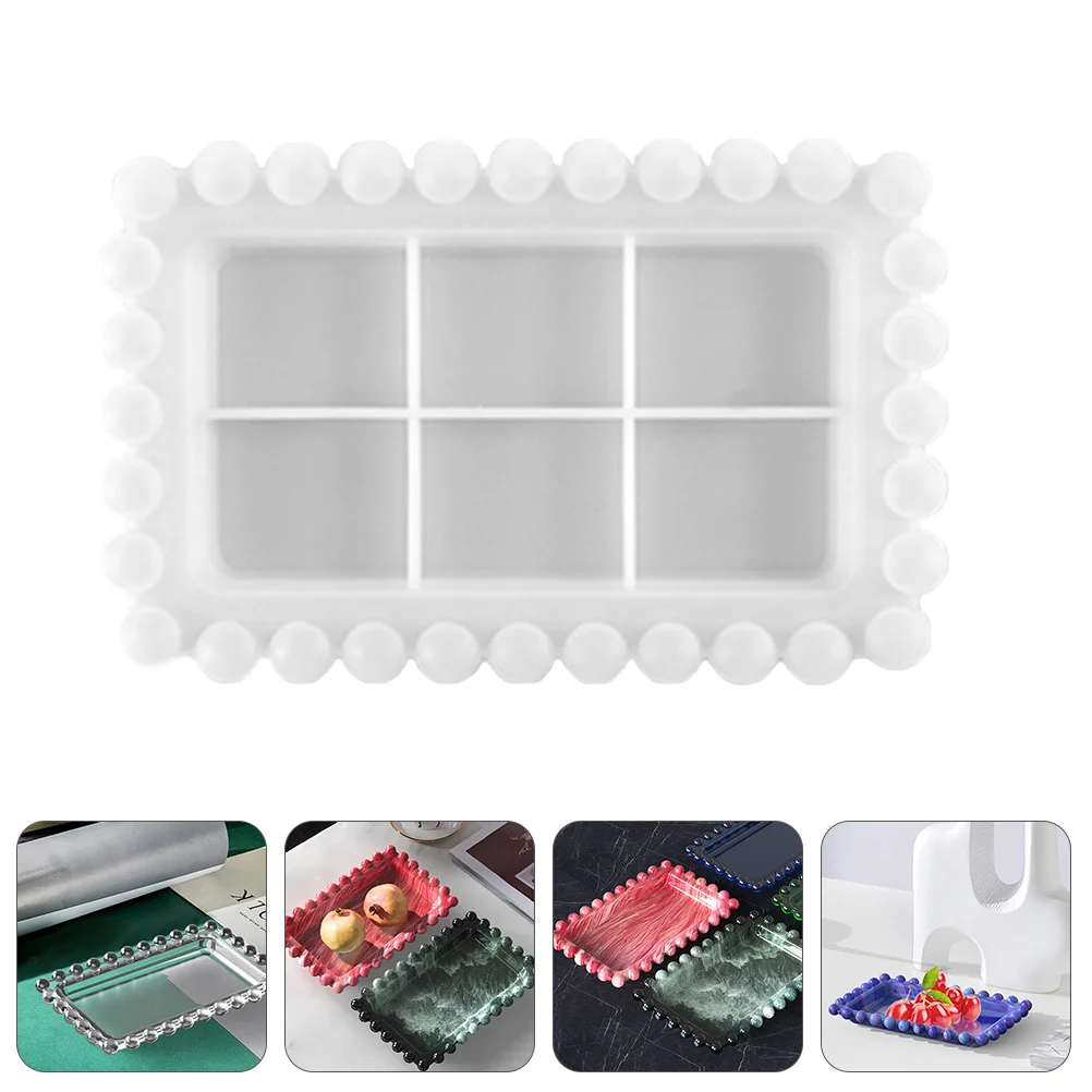 Forma silikonowa do żywicy epoksydowej do tworzenia talerzy do przechowywania DIY, wysokiej jakości materiał silikonowy, łatwa w czyszczeniu, przenośna, lekka forma do rękodzieła.