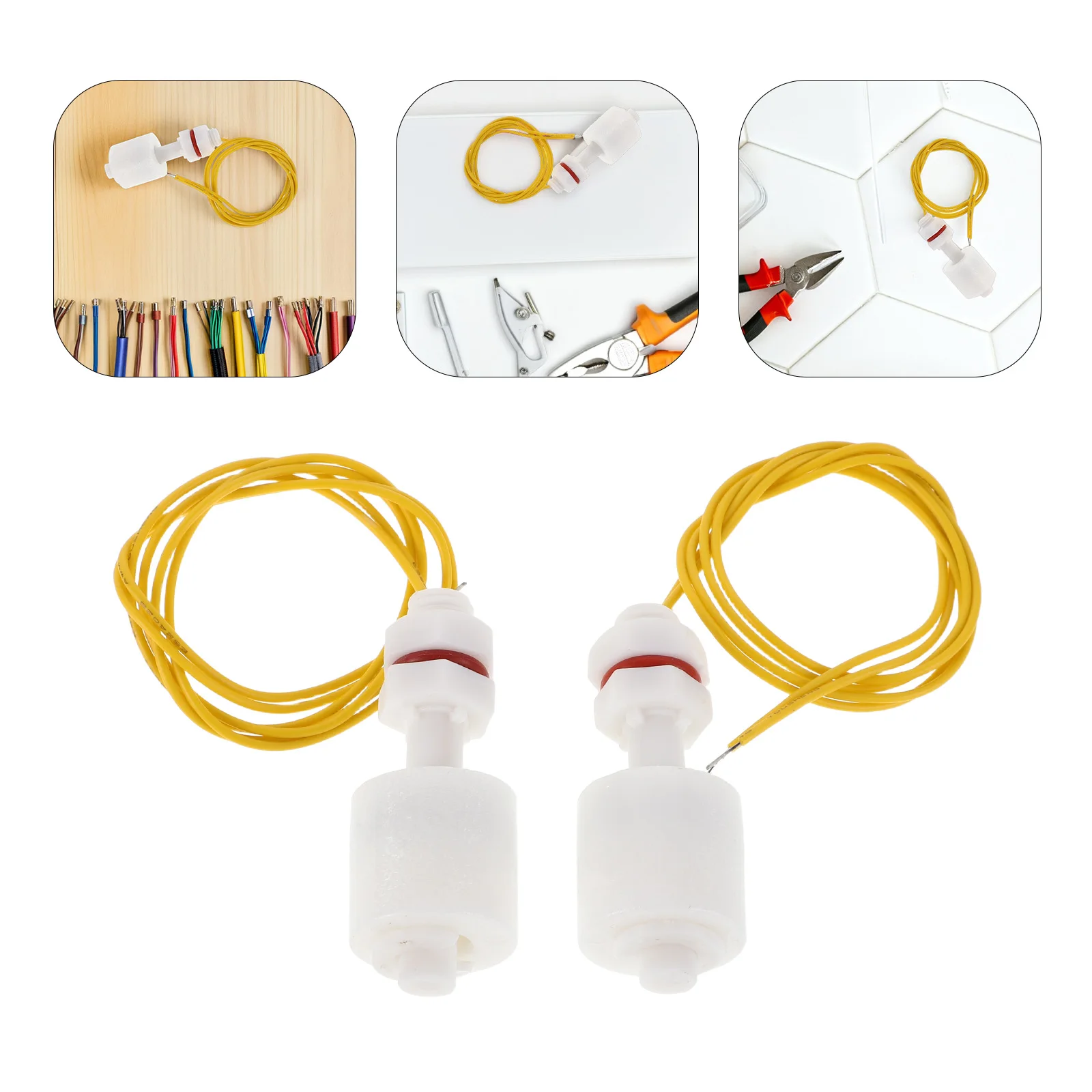 2 Pcs Liquid Level Sensor Aquarium Float Switch for Pools Fish Tank Pp Pond Water Valve