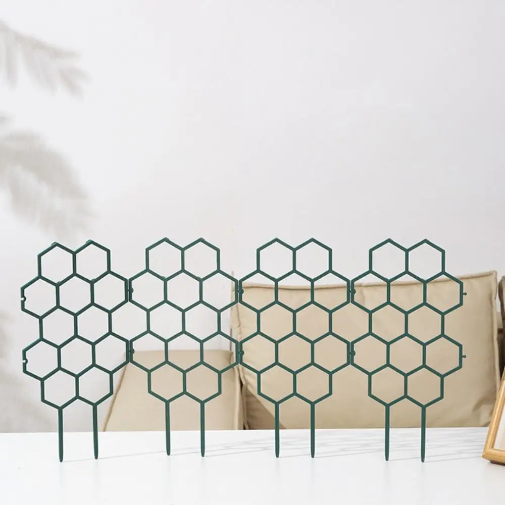 Honeycomb Design Plant Support Rustproof Plastic Stackable Honeycomb Plant Trellis Windproof Durable Plant Support Poles