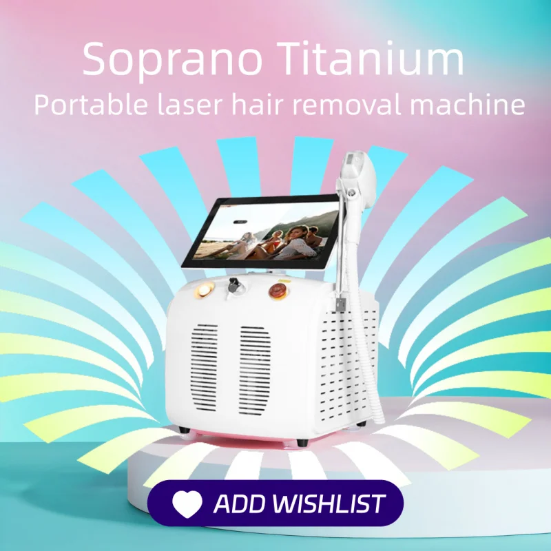 

Soprano 3500W 4 Wave 808nm 755nm 1064nm Portable Mini Diode Laser Hair Removal Machine Ice Titanium Painless Permanent 2025