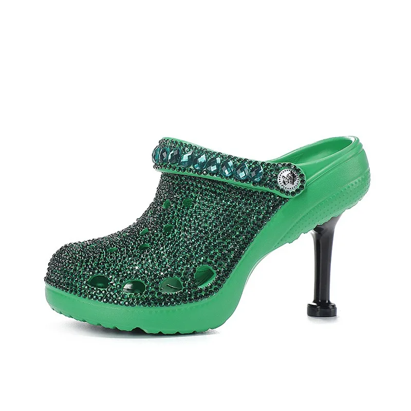 Feamel High Heel Women's Slippers and Hole Shoes Wholesale 2025 EVA Summer New High Heel Shoes Trend