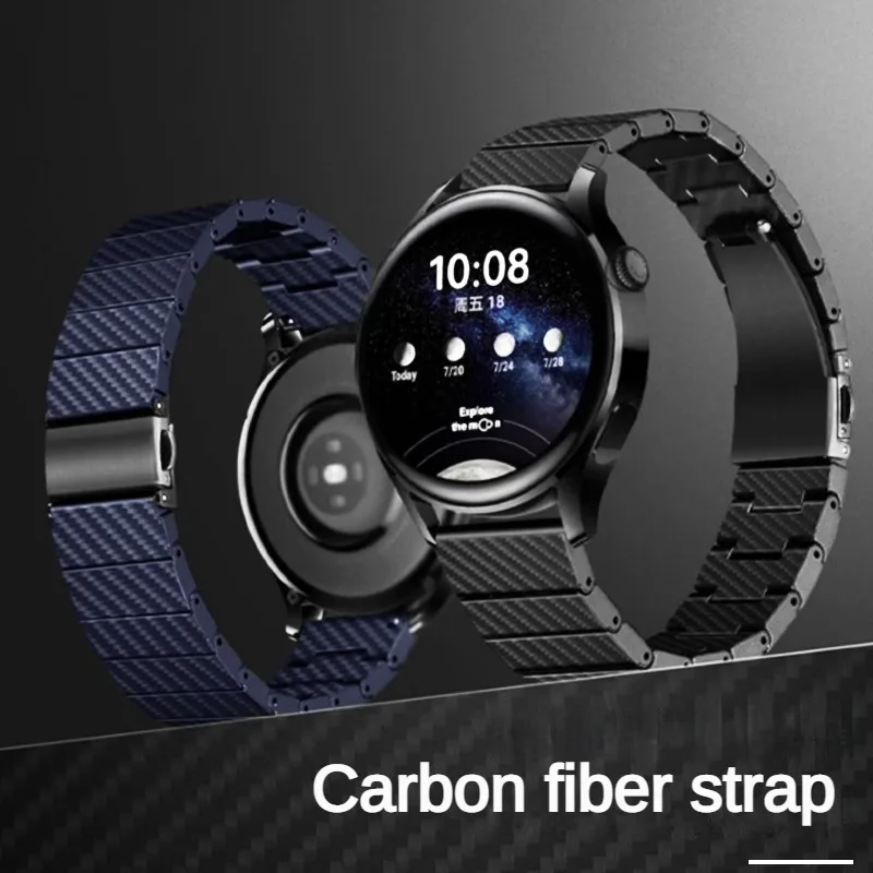 

Carbon Fiber Watch Strap Substitute For GT3/Watch3Pro/GT2/Honor Magic2/New Ultimate Series Nylon Watchband 20/22mm