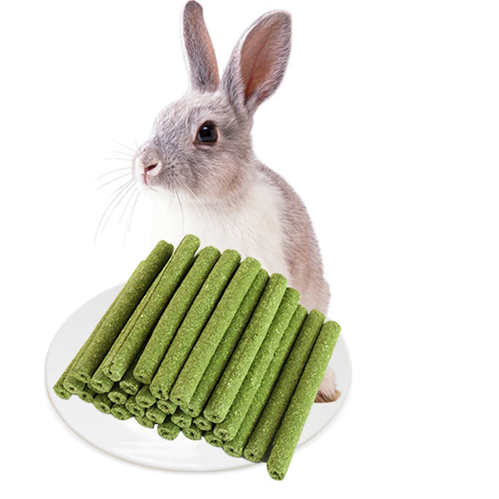 30Pcs Rabbit Chew Toys Pet Snacks Hay Sticks Pet Tooth Chew Toys Rabbit Molar Toys for Bunny Squirrel Rats Grinding Playing