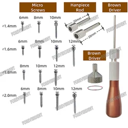 Dental Mini Screw Implant Micro Anchor Rod Orthodontic Handpiece Keys Brown Driver