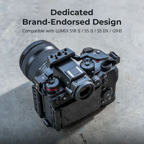 Imagen 2 del producto Jaula SmallRig S1R II para Panasonic LUMIX S1R II / S5 II / S5 IIX / G9 II w HawkLock de liberación rápida con placa inferior Arca-Swiss 4902