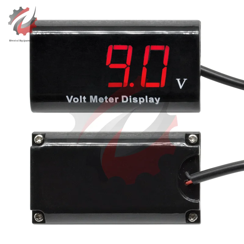 Voltímetro Digital de 0,56 pulgadas, Detector de voltaje a prueba de agua, DC 8V-18V, medidor de voltaje para motocicletas, batería de automóviles