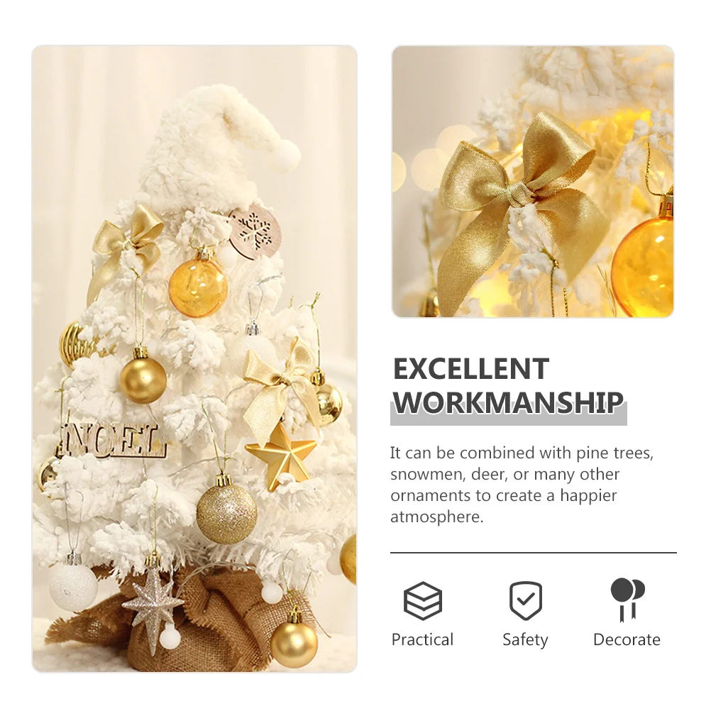 

Led Christmas Decor, Artificial Tabletop Xmas Tree With Light Up Design, Festive Home Bar Hotel Party Decoration, Small