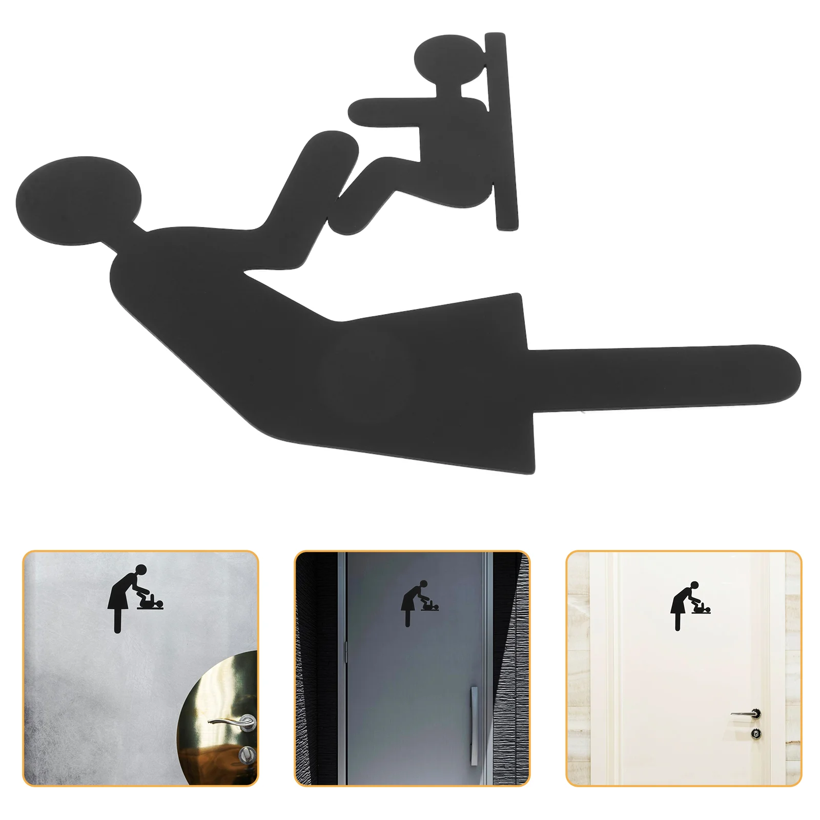 Diaper Changing Sign Restroom Identification Public Station Baby Area Bathroom Signs for Business Toilet