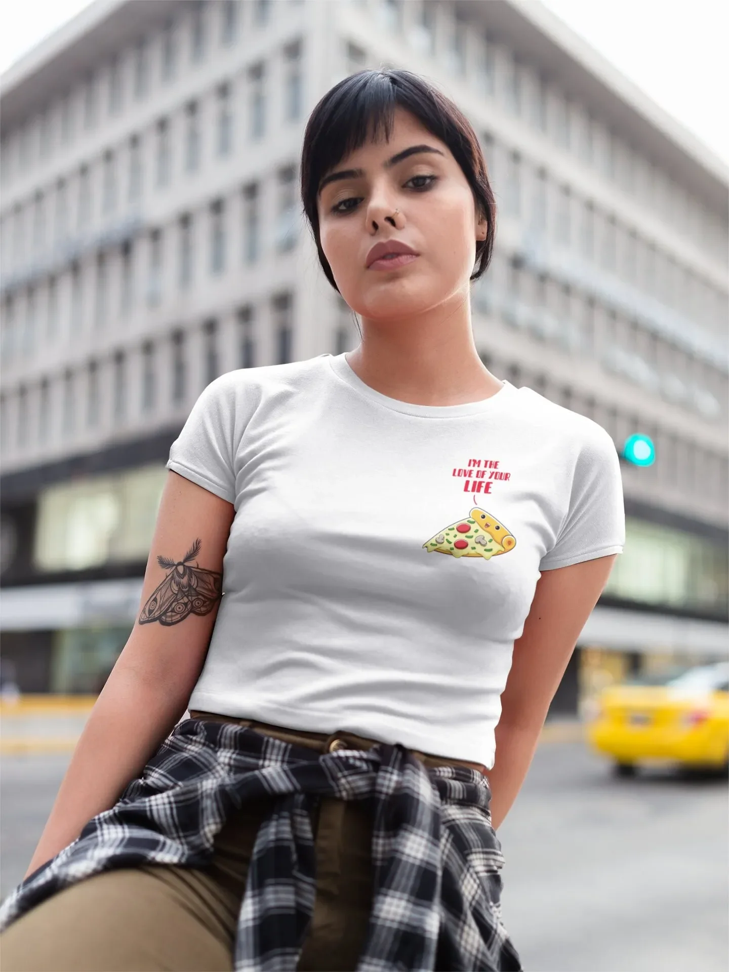 the love of my Life T Shirt Italian Cuisine Trendy Pizza Slice Style Lover Cheesy 90 s