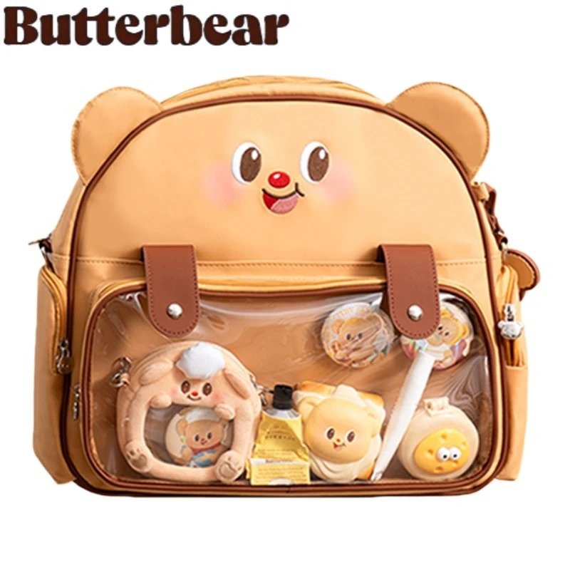 Nowy Plecak Butter Bear, Kreskówkowy Butter Bear Itabag, Gadżety Anime, Prezent Świąteczny, Półprzezroczysty Ekspozytor na Odznaki, Do Dojazdów do Pracy