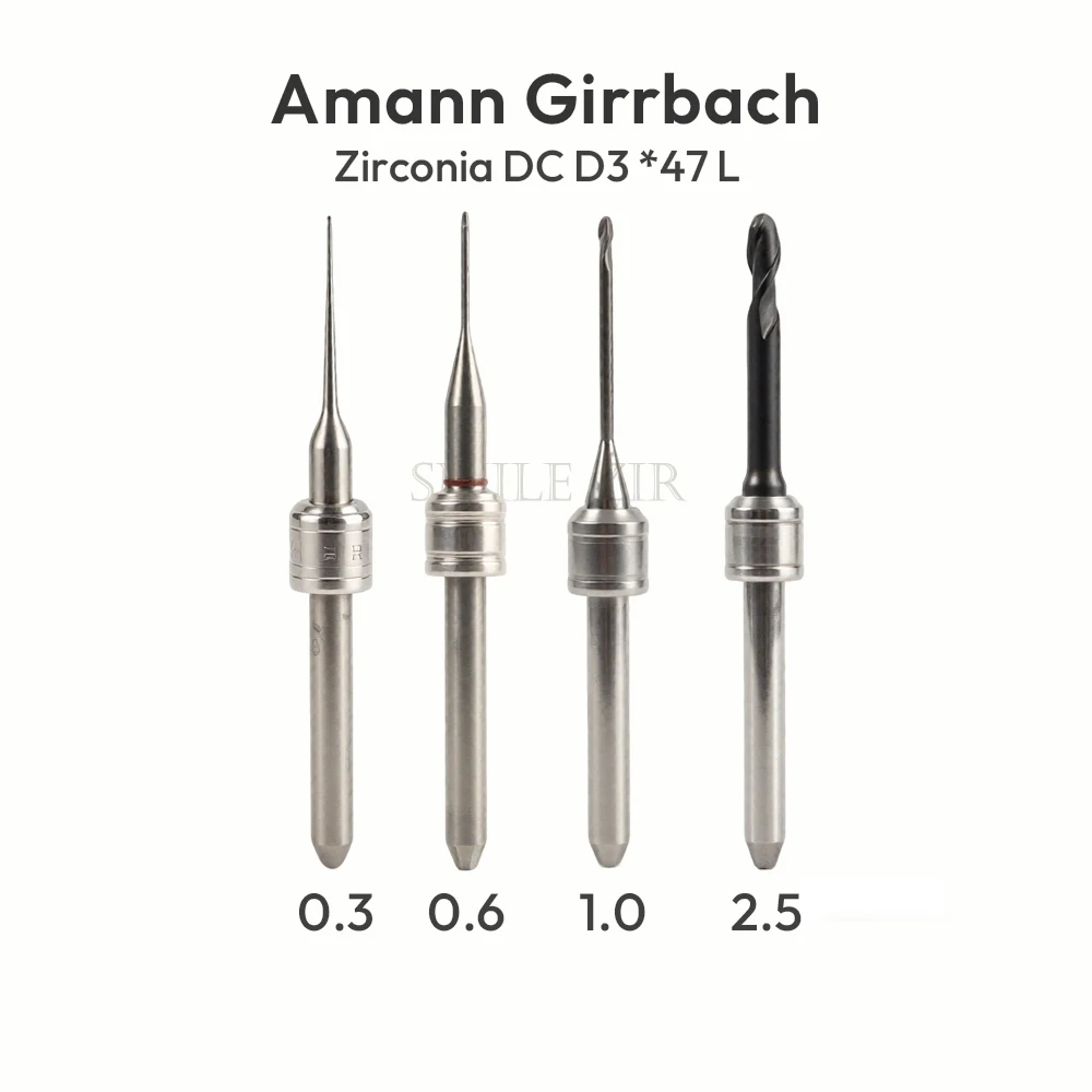 Amann Girrbach Dental Milling Burs D3 for Zirconia Lithium Disilicate PMMA Diamond DC NC Coating CAD CAM Dental Lab Drills Tools
