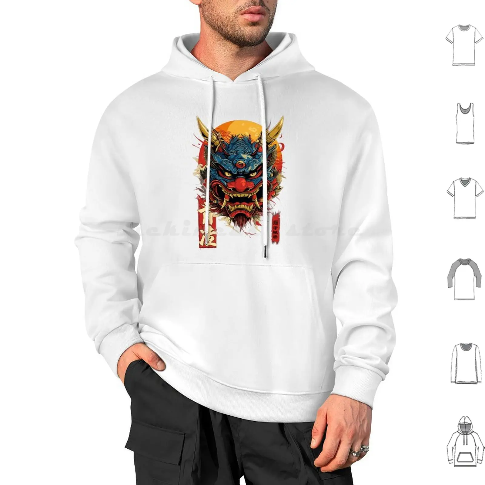 Oni Demon Hoodies Long Sleeve Oni Devil Hannya Japan Japanese Tattoo Hannya Tattoo Oni Tattoo Yakuza Hannya Demon