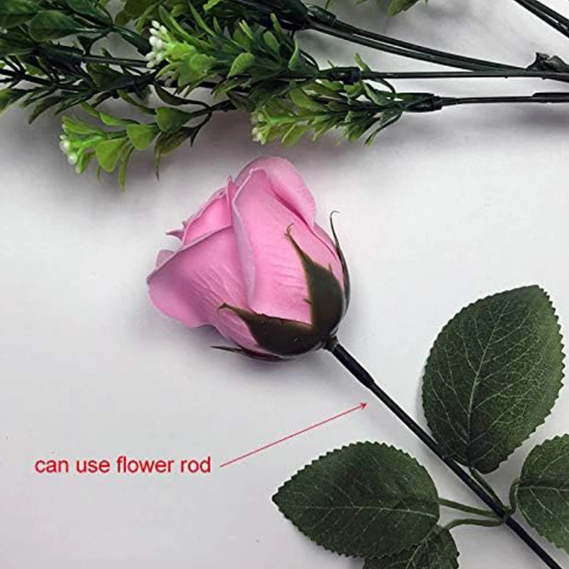 50Pcs Artificial Soap Rose Flower Wedding 4.5cm Decoration Diy Holding Flowers Heads For Weddinng Party Christmas Valentines