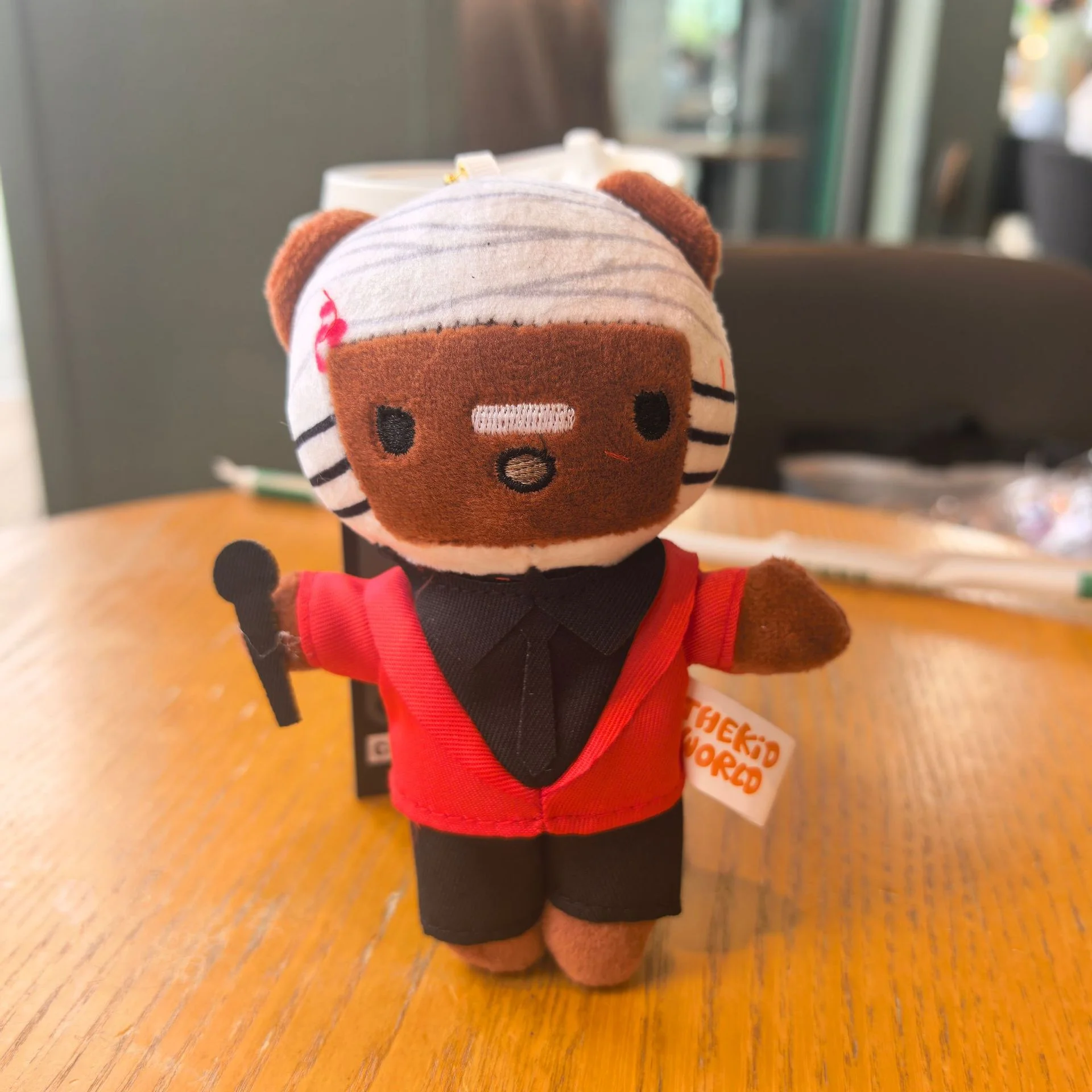 

Hello Kitty Plush Keychain Pendant Cute Red Suit Doll Perfect Gift for Fans Collectible Soft Toy