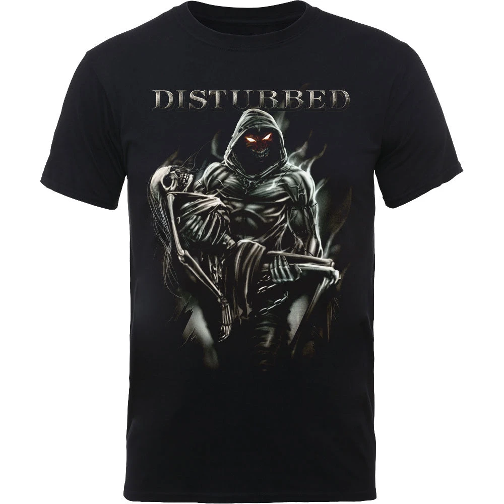 Asylum Disturbed Band T-Shirt Baumwolle Grafik-T-Shirt Herren Damen Sommer Streetwear – Detail 2