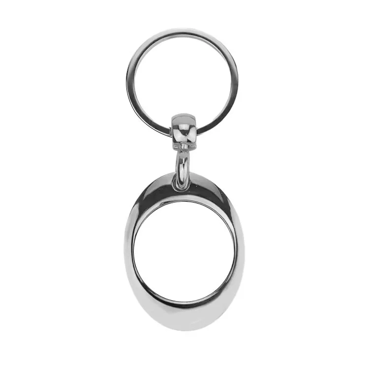 Universal Shopping Trolley Cart Token Keychain Sublimation Blank Key Token Keyring Charm Metal Pendant For Heat Transfer Print