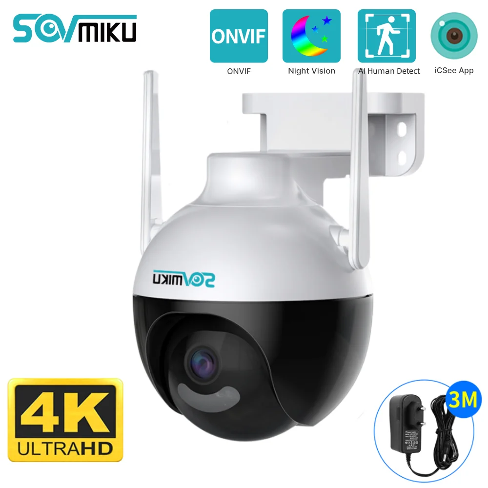 Imagem -01 - Câmera de Vigilância Wifi Ptz Inteligente Zoom Digital 5x Detecção Humana Visão Nocturna Câmera ip Cctv Proteção de Segurança Onvif 8mp 4k camera de vigilancia wifi ptz inteligente zoom digital 5x deteccao humana visao nocturna camera ip cctv protecao de seguranca onvif 8mp 4k 01