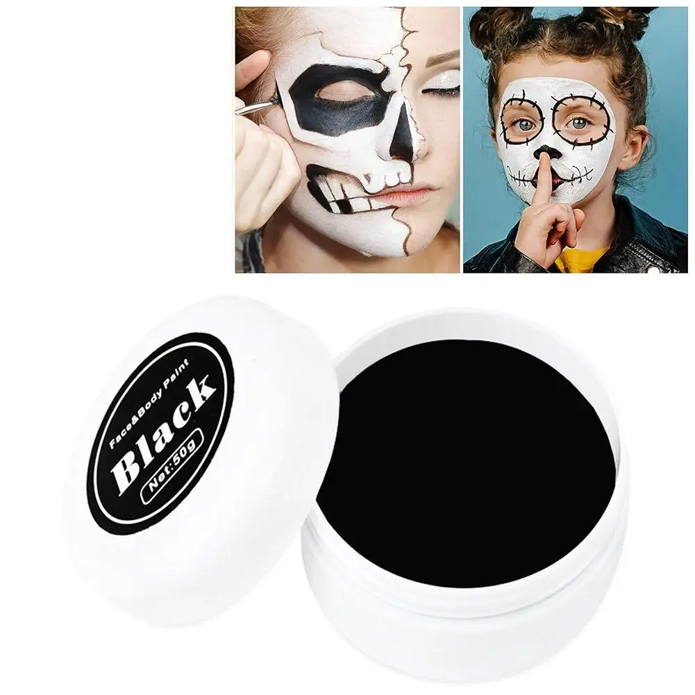 Goth blanc maquillage fond de teint crème correcteur Cosplay blanc/noir/rouge visage corps peinture Zombie maquillage crème pour le visage Halloween visage