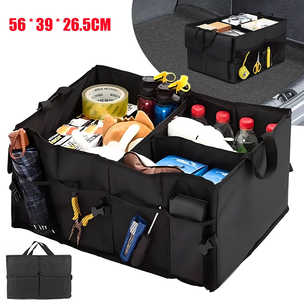 2 pezzi borsa portaoggetti per organizer per bagagliaio per auto camion SUV Van organizer multitasche in tessuto Oxford pieghevole per riporre gli accessori per il riordino