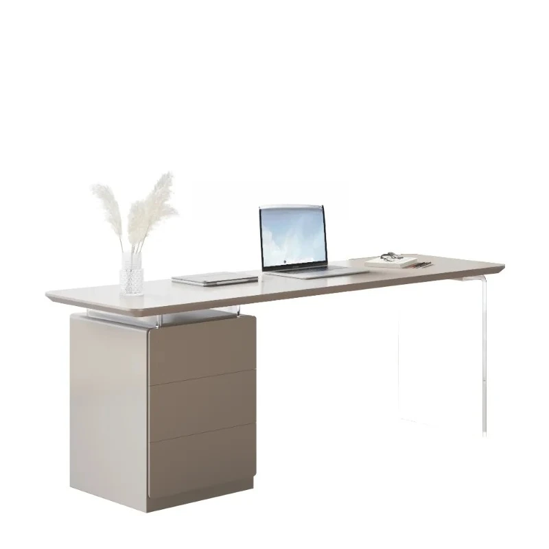 b-3 Desk Light Luxury Modern Acrylic Desk Suspension Design Home Study Computer Large Calligraphy Table home accessories