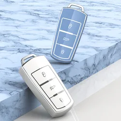 Soft TPU Car Remote Key Case Cover Shell Protection for Volkswagen VW CC Passat B6 B7 Passat 3C CC Car Interior Accessories