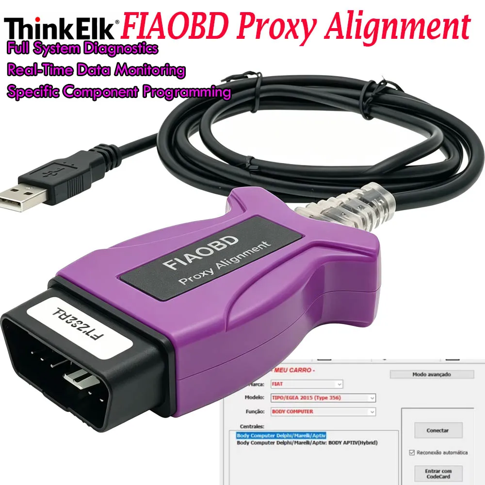 

Professional FIAOBD Proxy Alignment for Toro Argo Cronos Renegade Compass, Dash Sync Interface, ECU Coding Scanner
