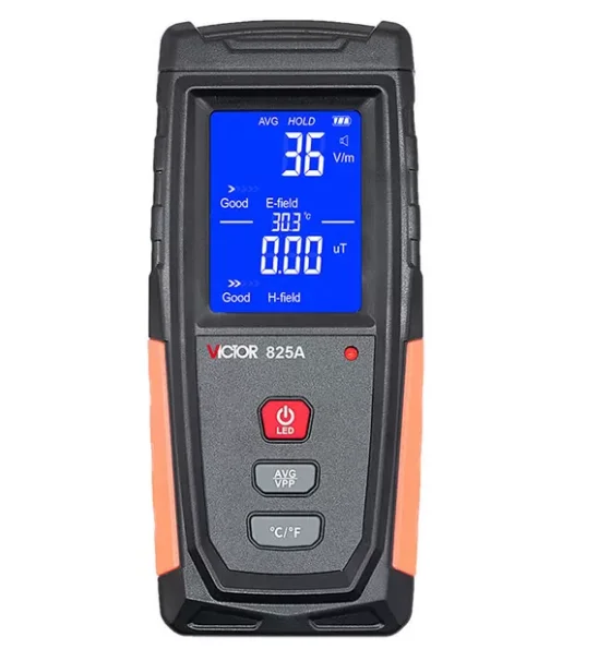 

VICTOR 825A Electromagnetic Radiation Tester Handheld Digital LCD EMF Meter 4G 5G WIFi Emission Dosimeter Computer Radiometer