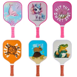 Kid Pickleball Paddle Little Mermaid Astronaut Galaxy Pickleball Paddle Lightweight Honeycomb Core Pickleball Gifts for Children