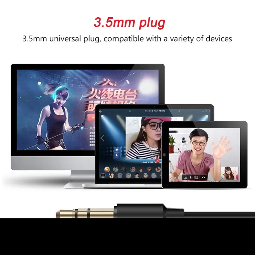 Description Picture 4 of item3.5mm Studio Microphone Speech Mic Stand Holder USB Desktop Wire Gaming Mic Mini For PC Notebook Podcast Recording Studio