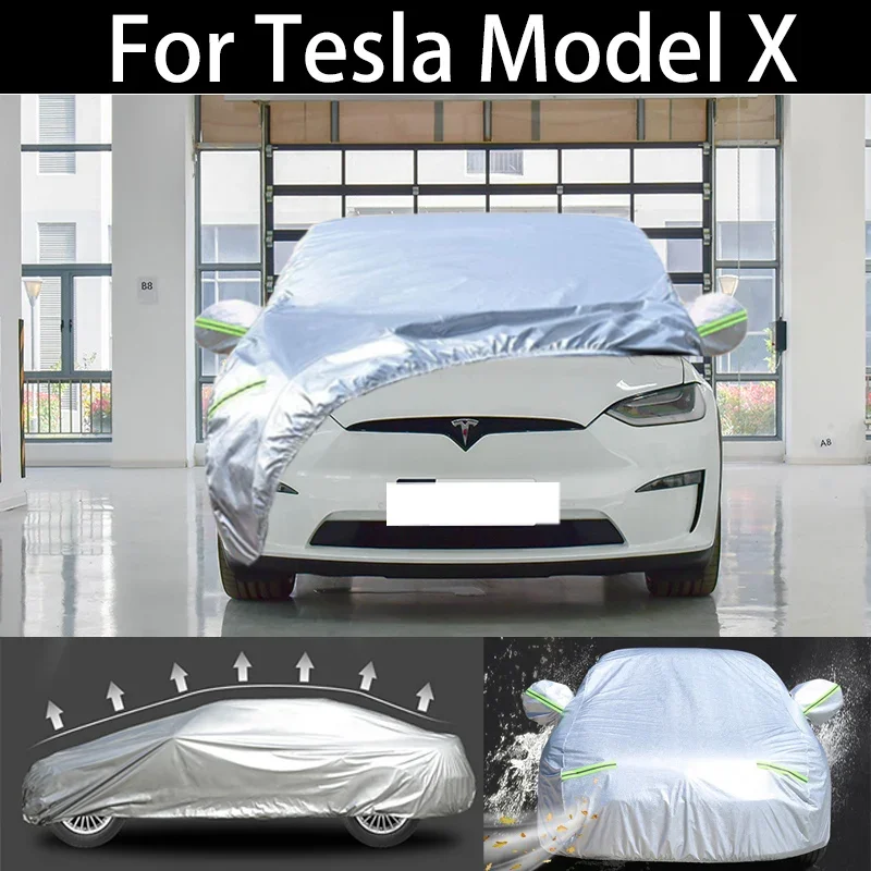 

For Tesla Model X car Cover Dustproof Outdoor Indoor UV Snow Resistant Sun rain Protection waterproof hail cover for car