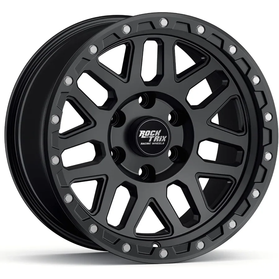 عجلة 18 بوصة متوافقة مع 2001+ تويوتا تاكوما 6x5.5 6x139.7 نمط الترباس 18x9 (12 ملم إزاحة) 106.1 ملم لمسة نهائية سوداء غير لامعة