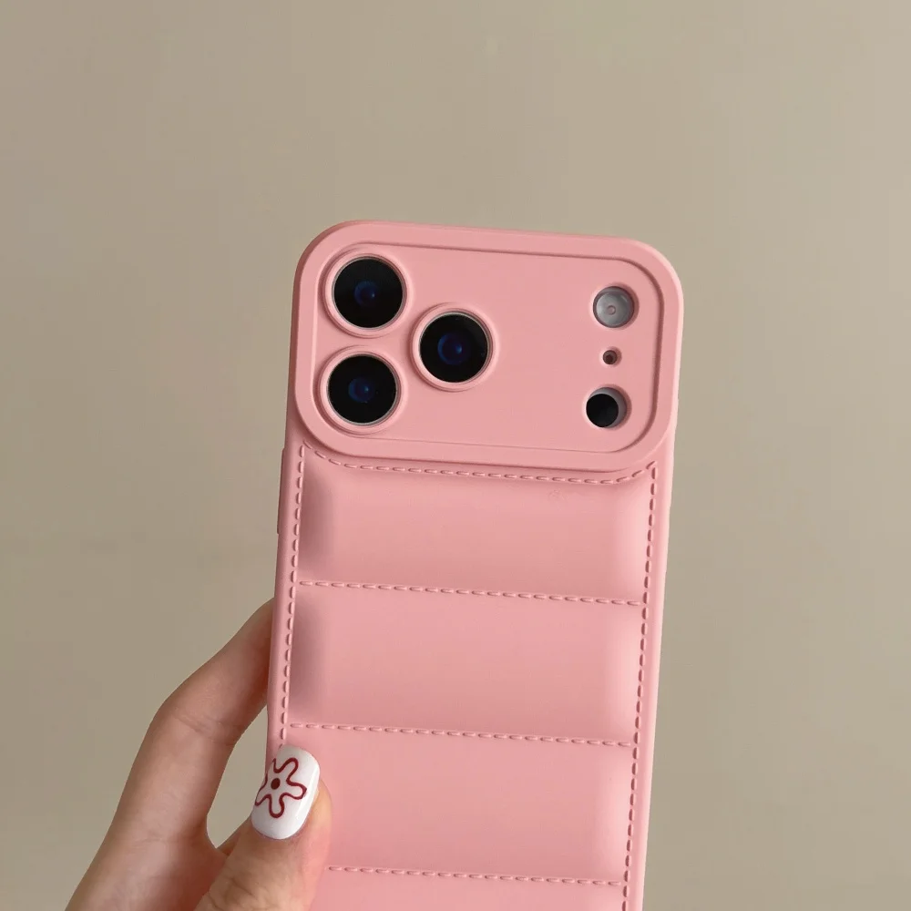 Handschlaufe Kordel Daunenjacke Silikonhülle für iPhone 18 17 16 15 14 13 12 11 Pro Max XR XS 8 Plus Kameraschutz Weiche Hülle – Detail 5