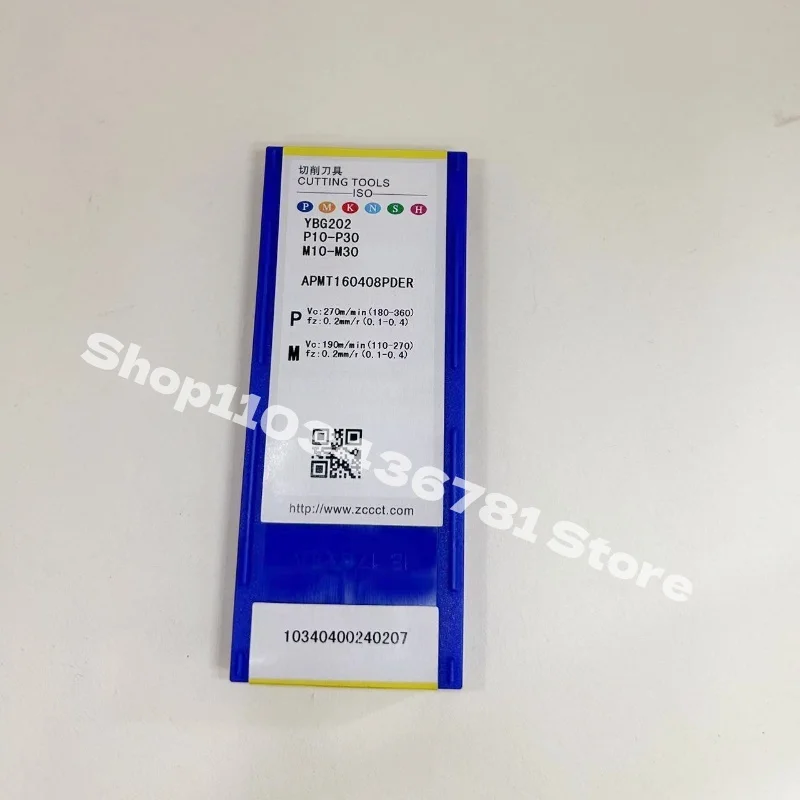 Imagem -03 - Carboneto de Zcc.ct Introduz Ferramentas de Corte Lâmina de Giro 10 Peças Apmt160408pder Ybg202 Apmt160408pder Ybg302 Apmt160408pder Ybg205 o
