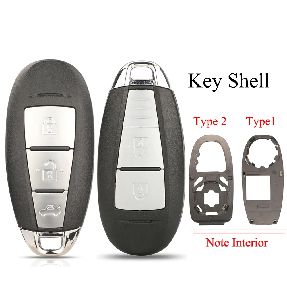 Jingyuqin 2/3 Buttons Remote Smart Car Key Shell Case Cover For Suzuki Swift SX4 Vitara 2010-2016 TS008 / TS007 Fob HU133R Blade