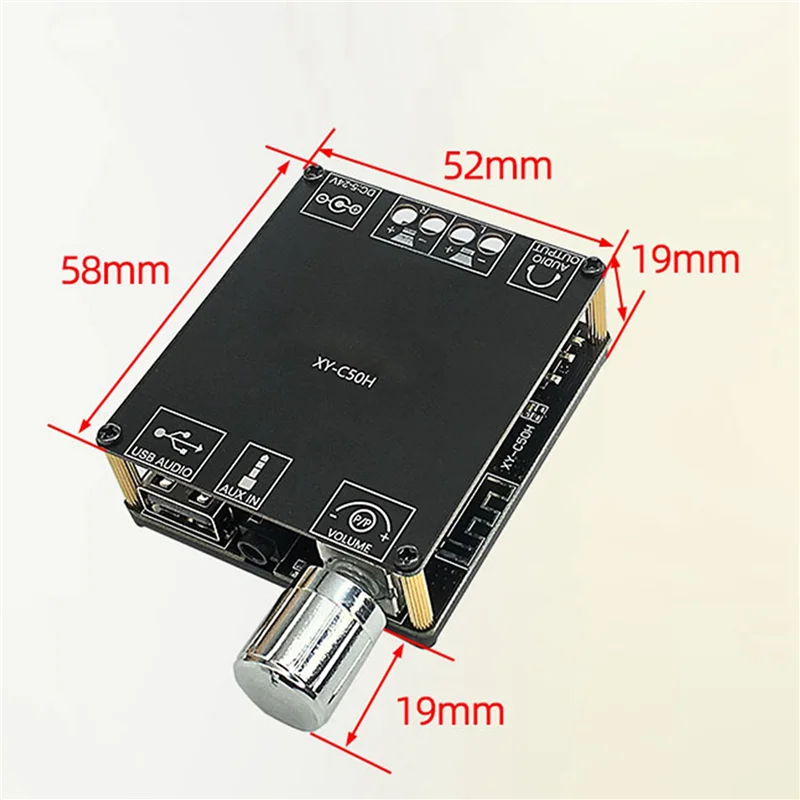 JABS-10X XY-C50H hifi premium bluetooth placa amplificador digital bt5.0 tpa3116d2 50w + 50w módulo amplificador de áudio estéreo DC5-27V