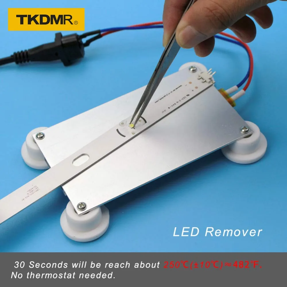 TKDMR LED Lamp Bead Remover PTC Heating Solder Chip Welding Solde Station High-temperature Resistance Silica Gel Pad Insulation