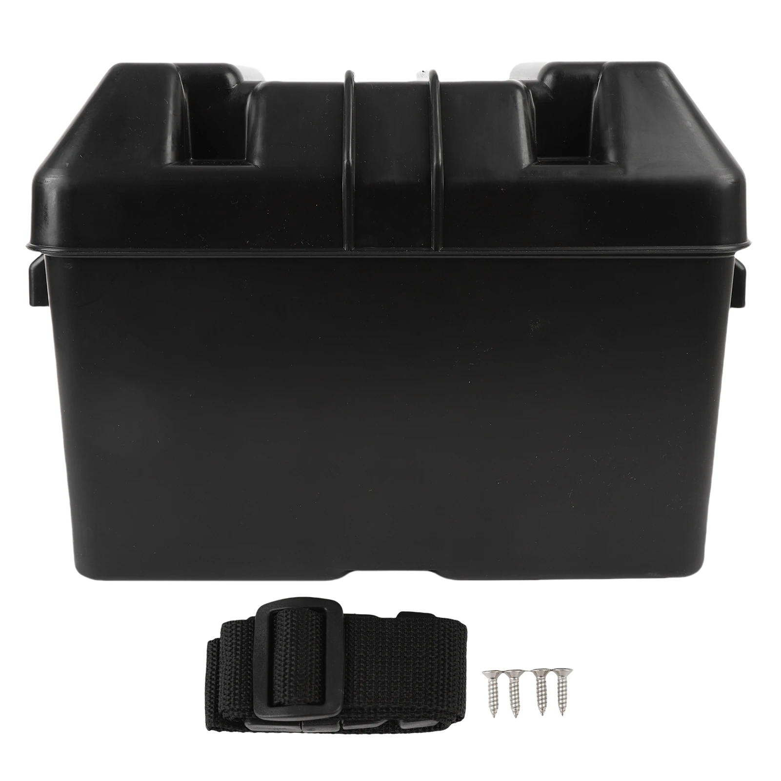 12V RV Battery Box Anti Impact ABS Versatile Robust Structure For Auto Marine Car RV for Batteries Smaller Than 325x195x185mm
