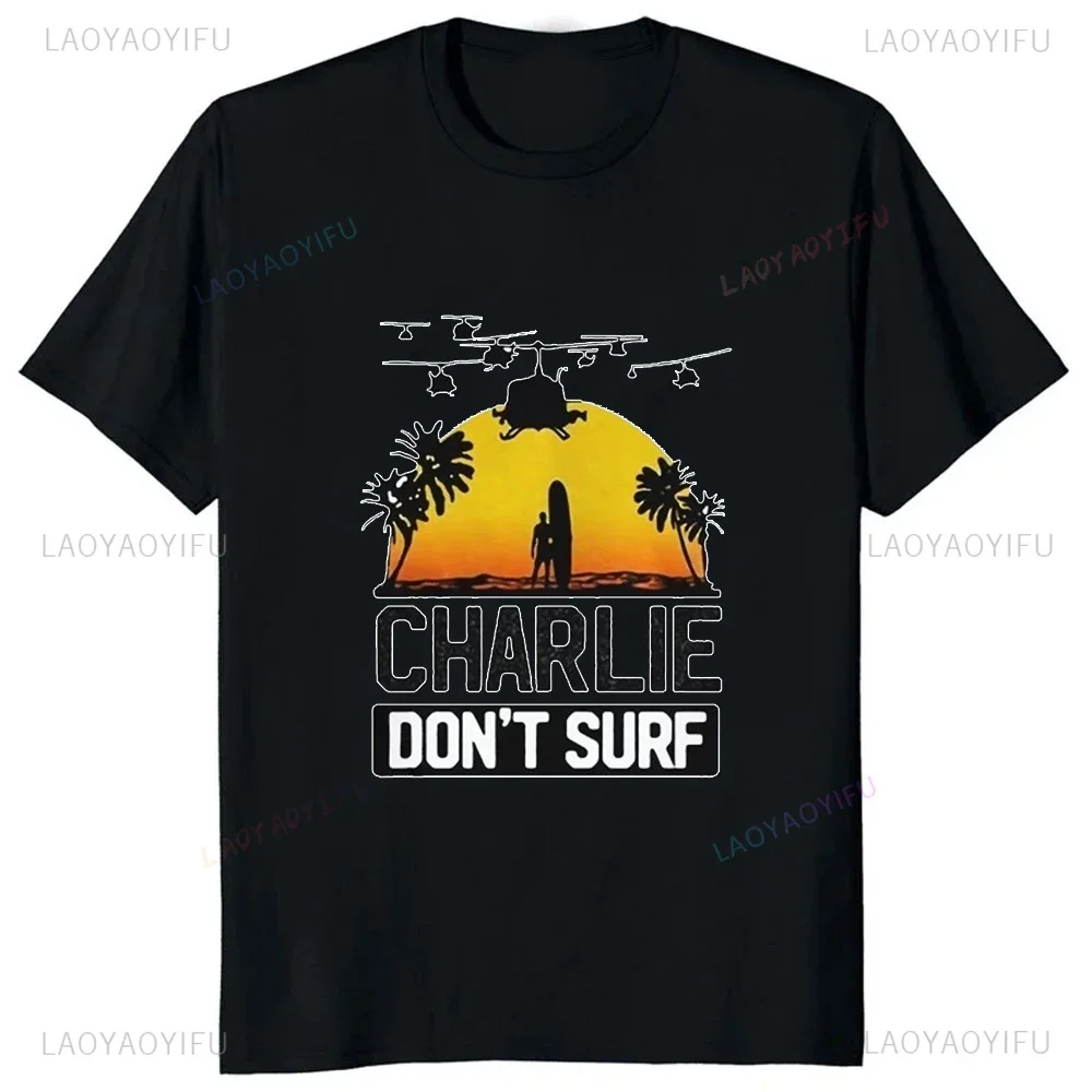 Charlie Dont Surf Movie T-Shirt Fashion Short Sleeve Casual Loose Summer Harajuku Style Man T Shirt Hip Hop Comfort Breathe Tees