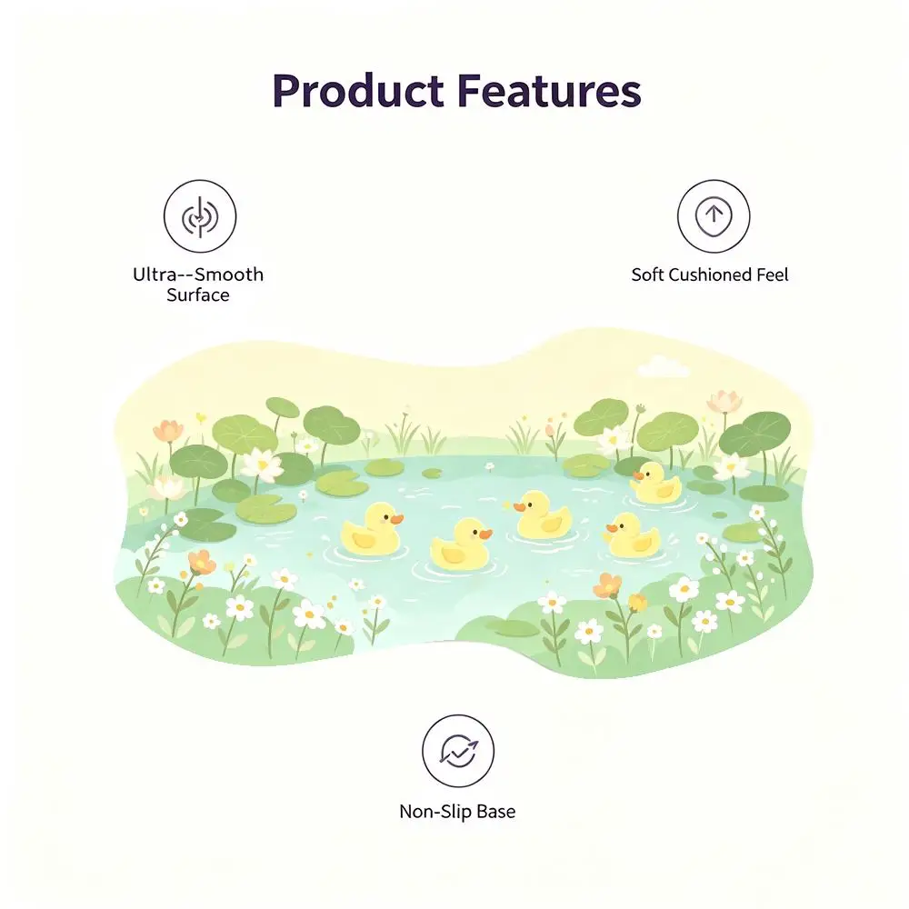 Lotus Pond Yellow Duck Fresh Print Mousepad Light Decor For Office Work Station mouse pad