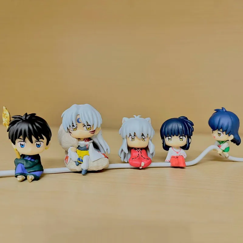 Bandai Inuyasha สายดาต้า, ของเล่นแคปซูลของเล่น Kagome Kikyo Inuyasha Sesshoumaru FIGURE อะนิเมะใหม่เอี่ยมของแท้มีชั้นวางของ